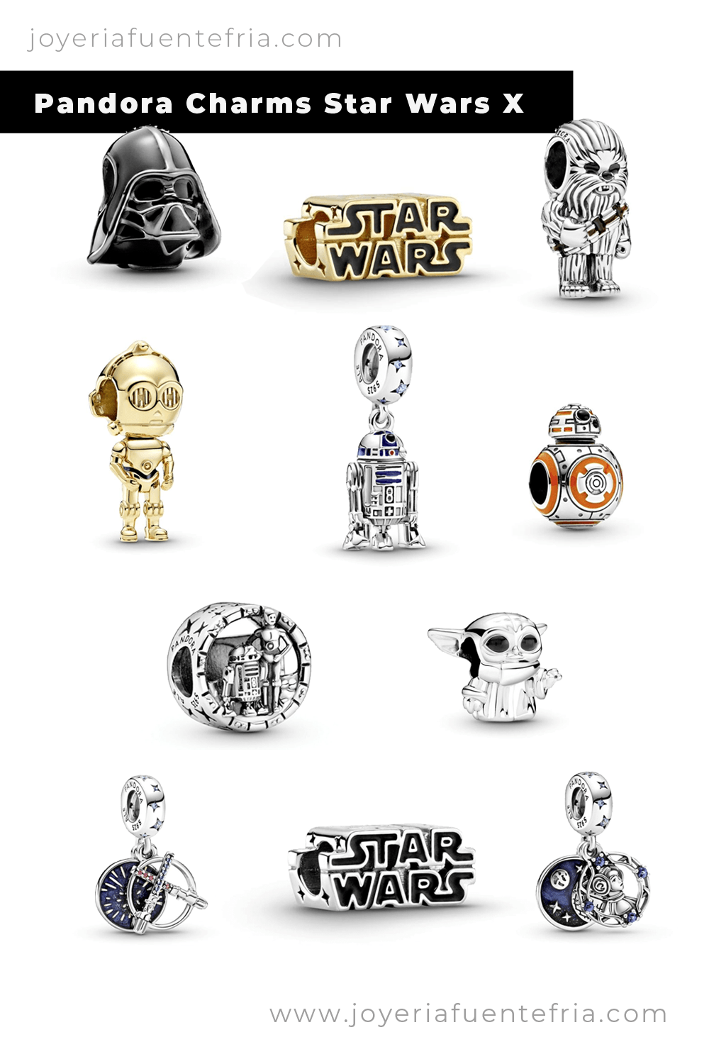 Charms Star Wars X de Pandora disfruta de tus personajes favoritos