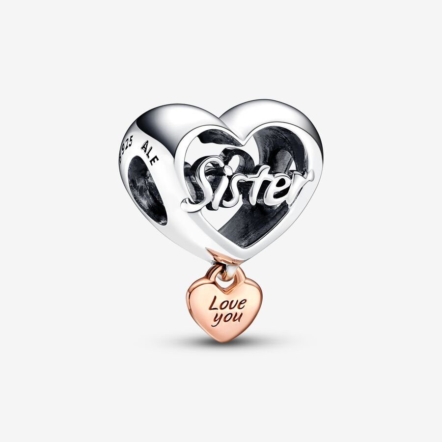 Pandora Charm Corazón Quiero Hermana 782244C00 - Fuentefría