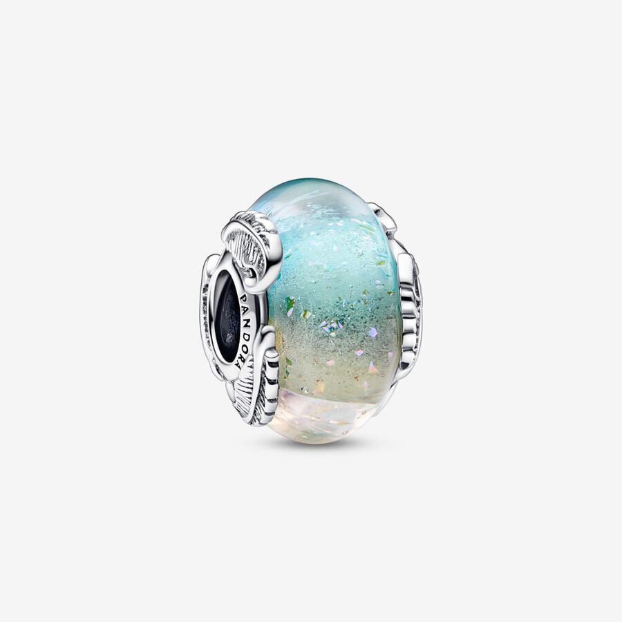 Pandora Charm de Cristal de Murano Pluma Curvada 792577C01