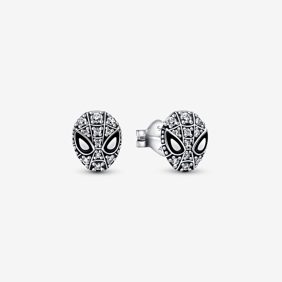 Pendientes de botón Máscara Spider-Man de Marvel Pandora