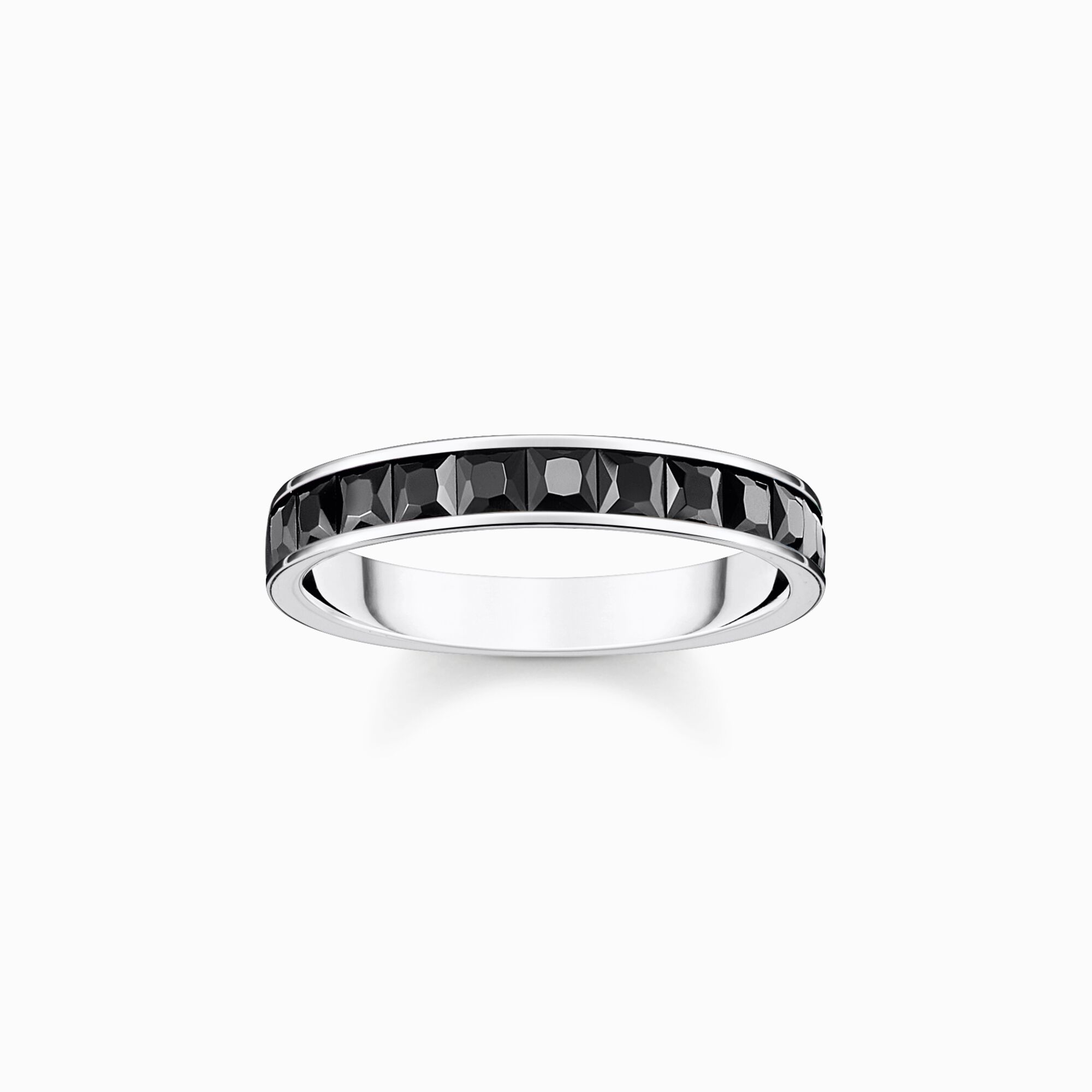 Thomas Sabo Anillo piedras negras pavé plata TR-2358-6453-11