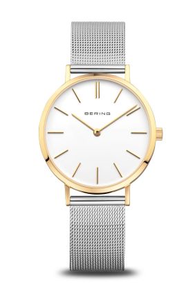 Bering Reloj mujer minimalista oro pulido | 14134-010