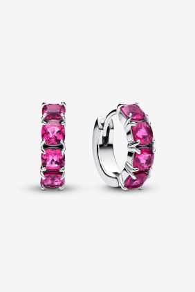 Pandora Pendientes de Aro rosa Plata de primera ley