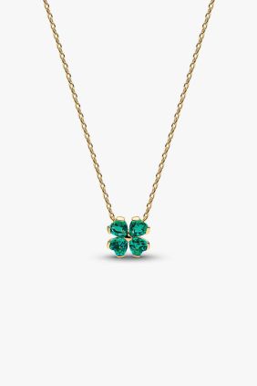 Pandora Collar Trébol de la Suerte Verde