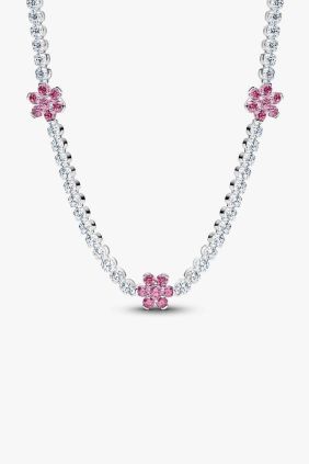 Pandora Collar Tenis Flor Rosa