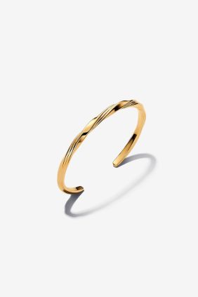 Pandora Pulsera Rígida Abierta Entrelazada Recubrimiento en oro de 14k