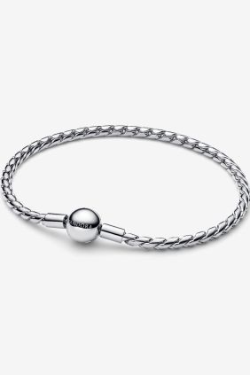 Pulsera de Cadena Alada y Cierre Redondo Plata de primera ley