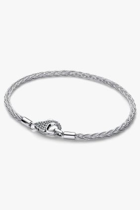 Pandora Pulsera Moments Cadena de Espiga con Cierre en Pavé