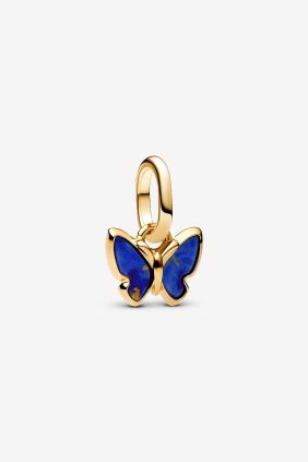 Pandora Charm MIni Colgante Mariposa Azul Recubrimiento en oro de 14k