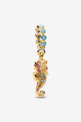 Pandora Charm Colgante Caballito de Mar Recubrimiento en oro de 14k