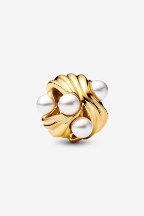 Pandora Charm Olas Abstractas Recubrimiento en oro de 14k
