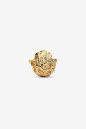 Charm Mini Mano de Fátima o Textura Recubrimiento en oro de 14k