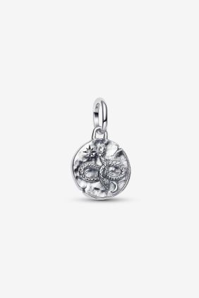 Charm Medallón Serpiente Infinita Plata de primera ley