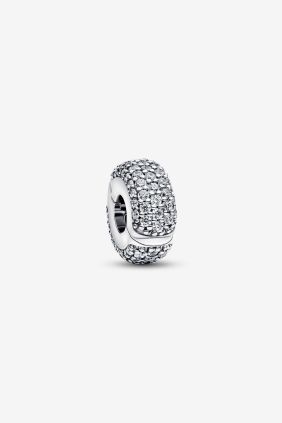 Charm de Clip Pavé Plata de primera ley
