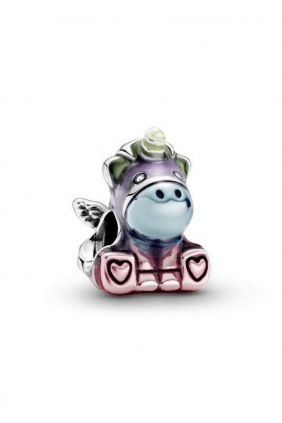 Charm en plata de ley Bruno El Unicornio Arcoíris Pandora