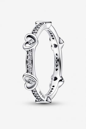 Comprar online Anillo Corazones Radiantes Brillantes Pandora 192496C01