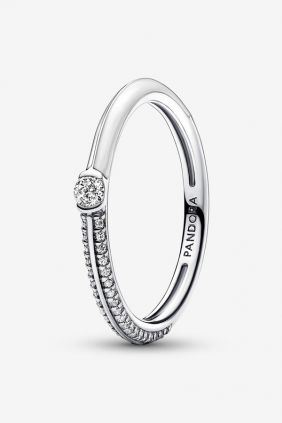 Comprar online Anillo Pandora Dual Blanco y Pavé de Pandora ME 192528C02