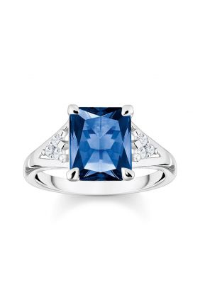 compra ronline Anillo Thomas Sabo piedra azul plata TR2362-166-1