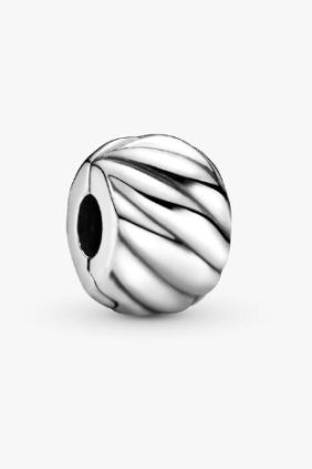 Pandora Charm de Clip Plumas Pulidas