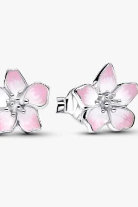 Pandora Pendientes de botón Flor de Cerezo