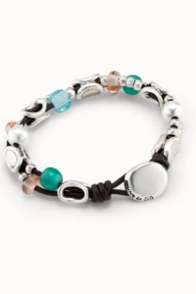 Pulsera con libélula bañada en plata de ley y cristales Unode50