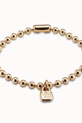 Pulsera de bolitas bañada en oro de 18k Unode50
