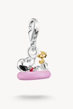 Thomas Sabo Peanuts™ Charm Snoopy con Woodstock en flotador – Original