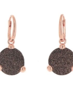  Pendientes largos "polvo di sogni marrón" Pesavento