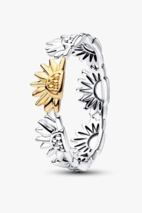 Pandora Anillo Girasol en Dos Tonos