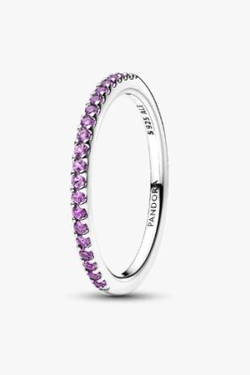 Pandora Anillo Banda Brillante Morado Brillante
