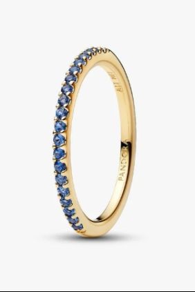 Pandora Anillo Banda Azul Brillante