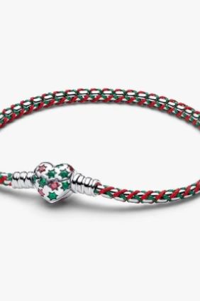 Pandora Pulsera Caja Cadena Cordón Caramelo Navideño