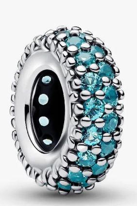 Pandora Charm Separador Gemas Azul Hielo