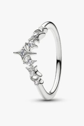 Pandora Anillo Tiara Estrellas Aleación única de metales con un recubrimiento en platino