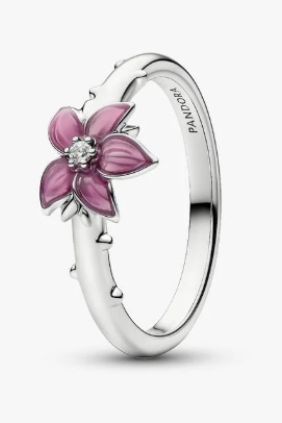 Pandora Anillo Flor de Cerezo Mulán de Disney Aleación única de metales con un recubrimiento en platino