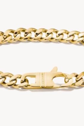 Thomas Sabo Pulsera barbada Acero inox. 316L acabado en oro amarillo