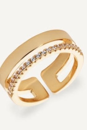 Anillo liso Lucent de circonitas Vidal & Vidal