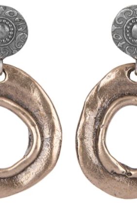  PlatadePalo Pendientes Mujer Tetsu de bronce y plata 925