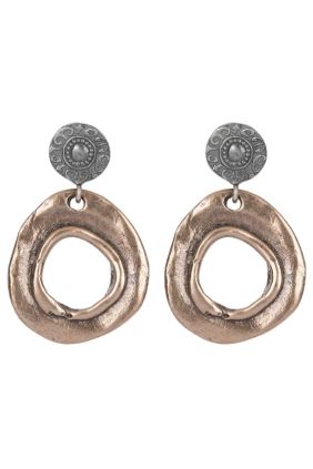  PlatadePalo Pendientes Mujer Tetsu de bronce y plata 925