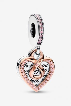 Comprar online Charm Colgante Pandora Doble Corazón Infinito en Dos Tonos 782641C01