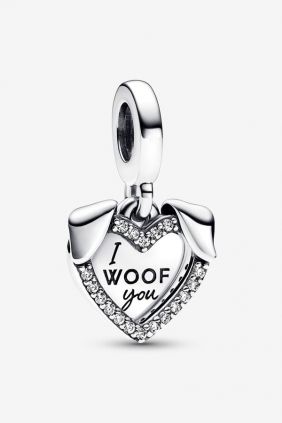 Comprar online Charm Colgante Pandora Doble Corazón y Perro 792647C01