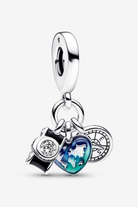 Comprar online Charm Colgante Pandora Triple Cámara, Corazón y Brújula 792703C01