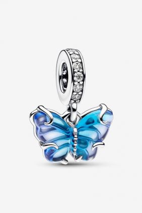 Charm Colgante de Cristal de Murano Mariposa Pandora