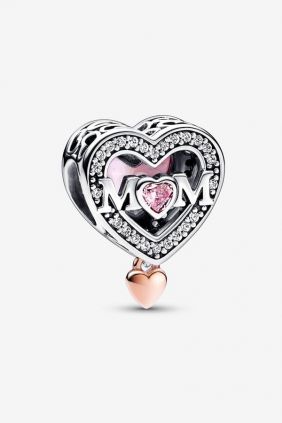 Comprar online Charm Pandora Mamá y Corazón en Filigrana en Dos Tonos 782653C01