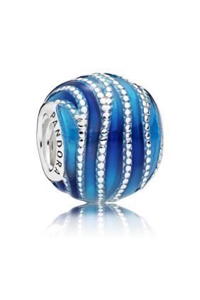 Charm Pandora en plata de ley Remolino Azul