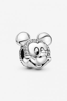 Pandora Clip en plata de ley Retrato Brillante de Mickey