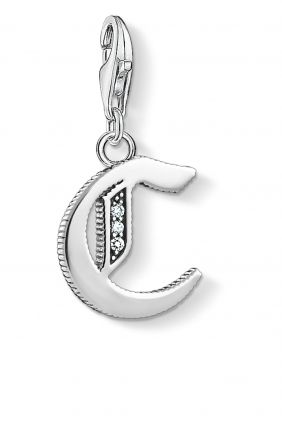 Colgante charm Thomas Sabo letra C plateada