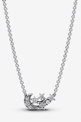 Pandora Collar Luna y Estrella Brillantes