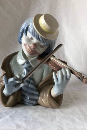 Comprar Figura busto payaso violín de Lladró 5600