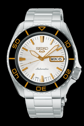 Seiko 5 Sports SKX Suits Blanco-Dorado